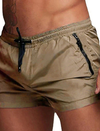 Declan | Swim Shorts with Zip Pocket – Khaki