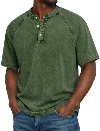 Archer | Men's Vintage Button-Up Shirt – Military Green