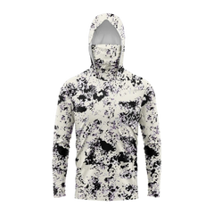 Keane | Men's Hooded Fishing Shirt with UPF 50+ – White Splatter