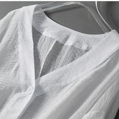Phoebe | Linen Blend Button Blouse