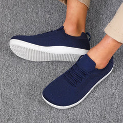 Dalton | Breathable Mesh Wide Toe Sneakers – Navy