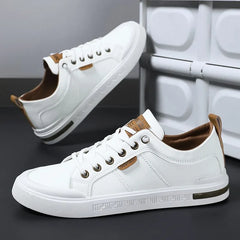 Griffin | Two-Tone Leather Court Sneakers