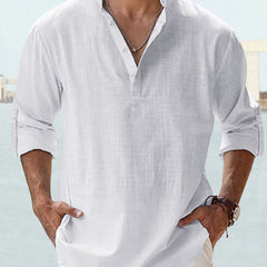 Otis | Breathable Linen Button Shirt – White