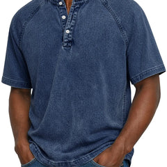 Archer | Men's Vintage Button-Up Shirt – Navy