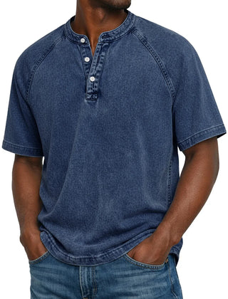 Archer | Men's Vintage Button-Up Shirt – Navy