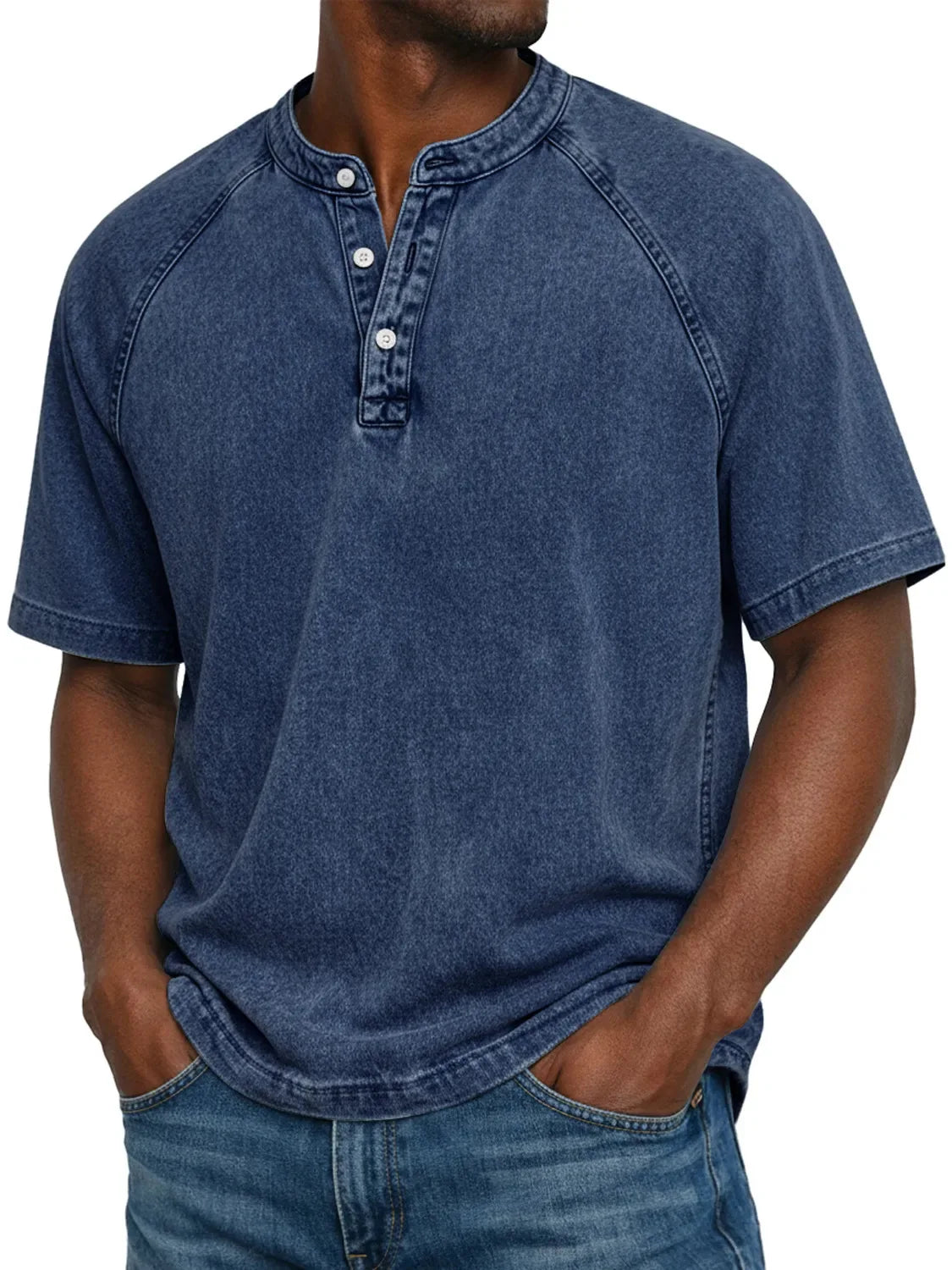 Archer | Men's Vintage Button-Up Shirt – Navy