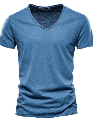 Fraser | Soft Cotton Summer T-Shirt – Blue