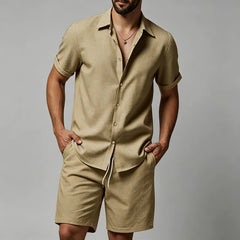 Tobin | Button-Up Summer Shorts Set