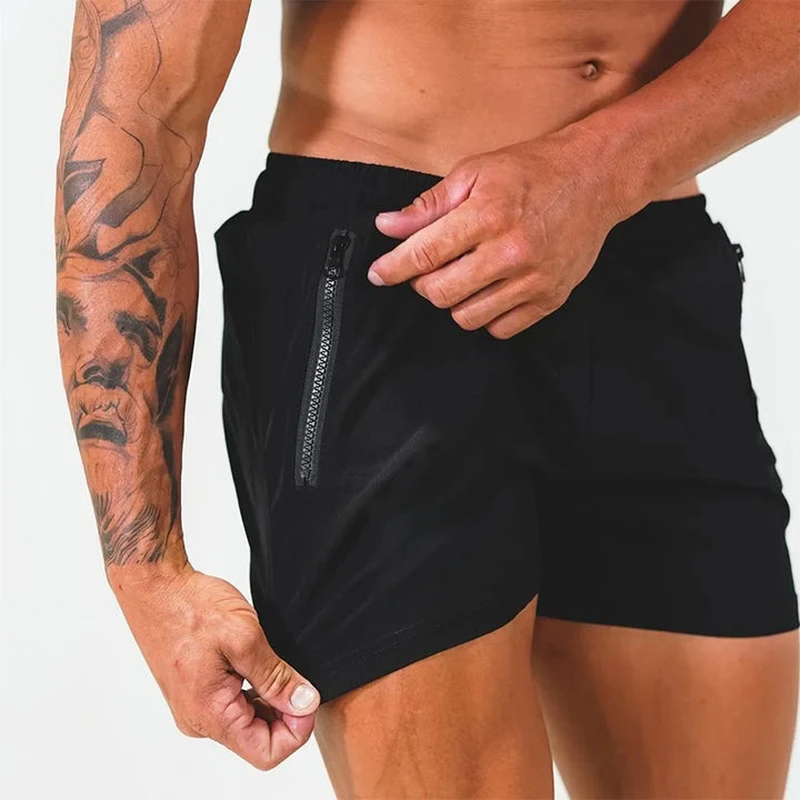Declan | Swim Shorts with Zip Pocket – Black