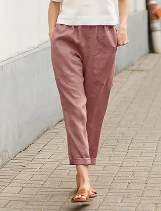 Pippa | Wide Leg Pants with Pockets – Pink