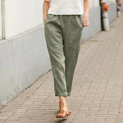 Pippa | Wide Leg Pants with Pockets – Green