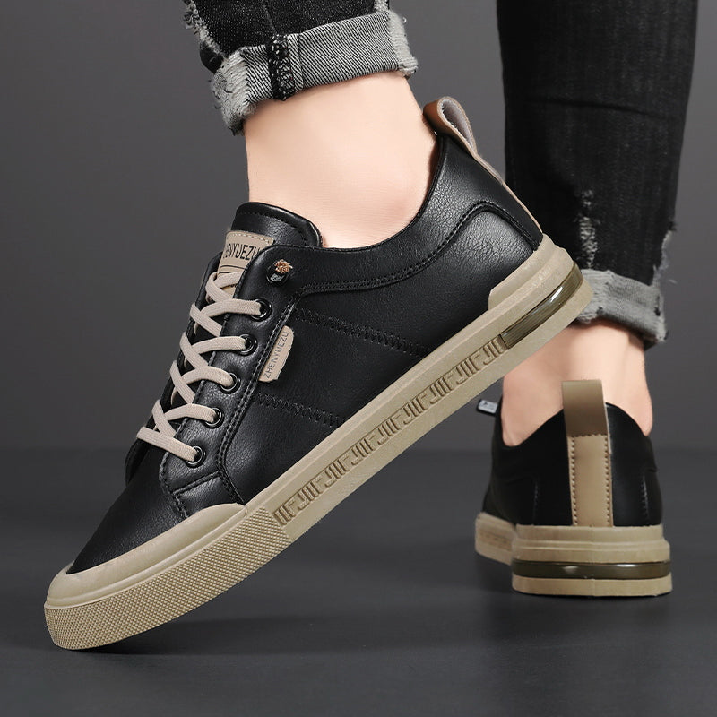 Griffin | Two-Tone Leather Court Sneakers