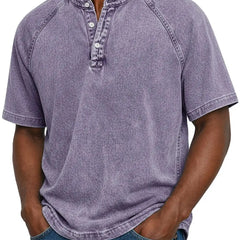 Archer | Men's Vintage Button-Up Shirt – Purple