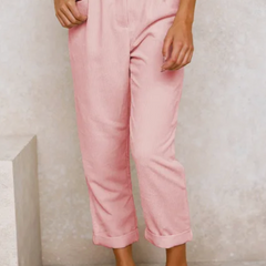 Nellie | Timeless Relaxed Casual Pants – Pink