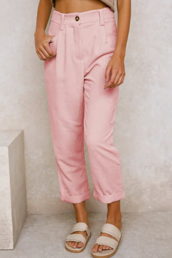 Nellie | Timeless Relaxed Casual Pants – Pink