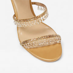 Melisande | Women's Crystal Strappy Heeled Evening Sandals