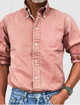 Elliot | Men's Wrinkle-Free Long Sleeve Shirt – Pink