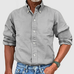 Elliot | Men's Wrinkle-Free Long Sleeve Shirt – Grey