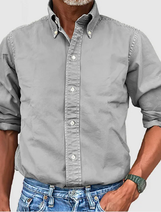 Elliot | Men's Wrinkle-Free Long Sleeve Shirt – Grey