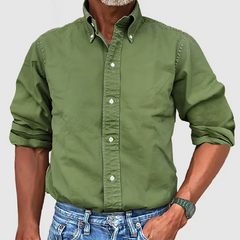 Elliot | Men's Wrinkle-Free Long Sleeve Shirt – Olive