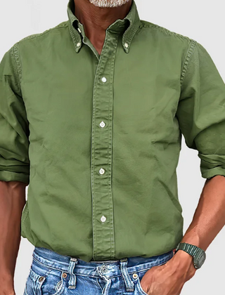 Elliot | Men's Wrinkle-Free Long Sleeve Shirt – Olive