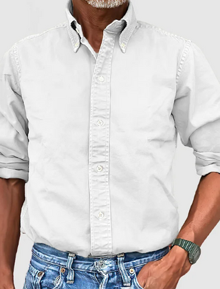 Elliot | Men's Wrinkle-Free Long Sleeve Shirt – White