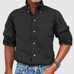 Elliot | Men's Wrinkle-Free Long Sleeve Shirt – Black