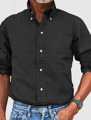 Elliot | Men's Wrinkle-Free Long Sleeve Shirt – Black