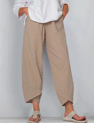 Wynne | Lightweight Cotton Summer Pants – Khaki