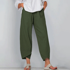Wynne | Lightweight Cotton Summer Pants – Green