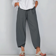 Wynne | Lightweight Cotton Summer Pants – Grey