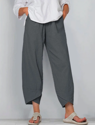 Wynne | Lightweight Cotton Summer Pants – Grey