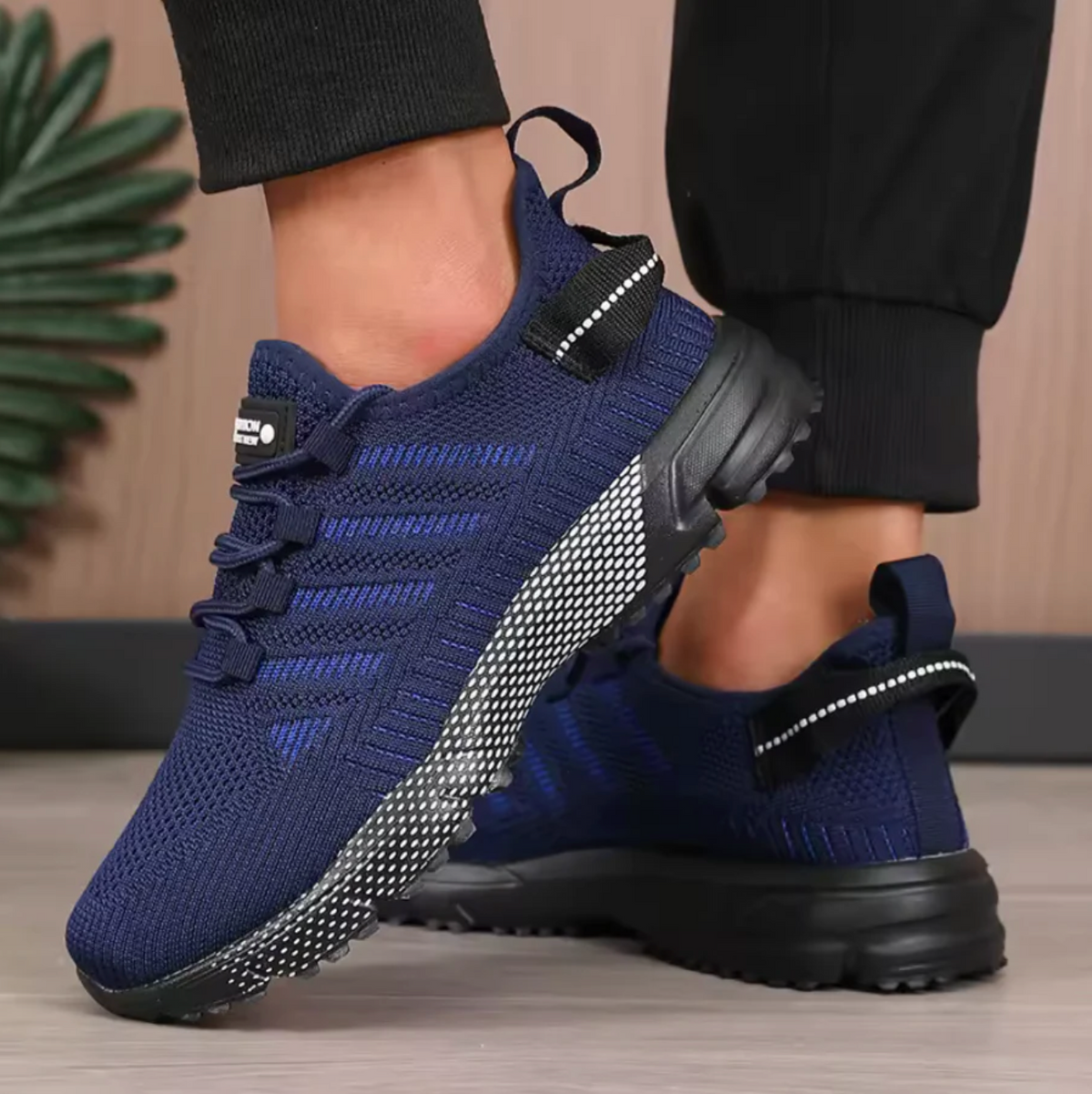 Ewan | Breathable Lightweight Sneakers with Non-Slip Sole – Dark Blue