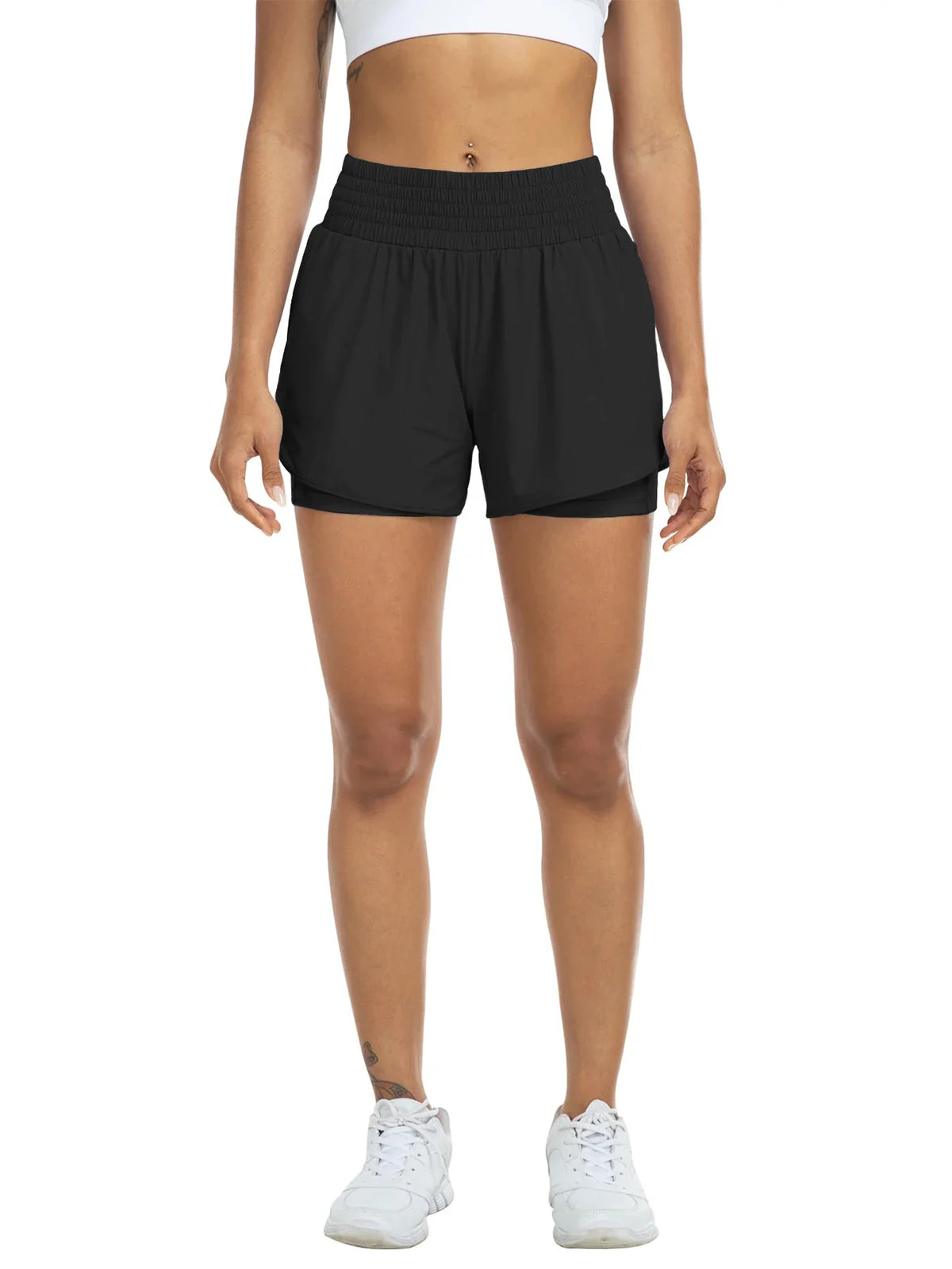Poppy | High-Waisted Track Shorts with Pockets