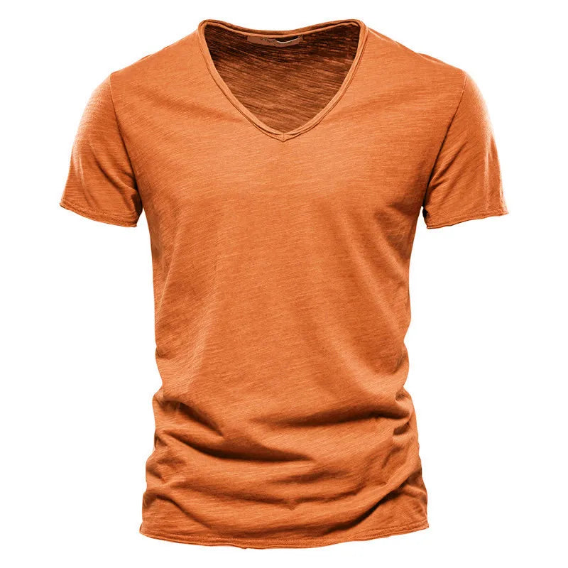 Fraser | Soft Cotton Summer T-Shirt – Orange