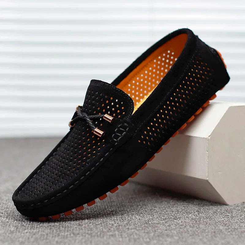 Osric | Men's Breathable Leather Shoes – Black