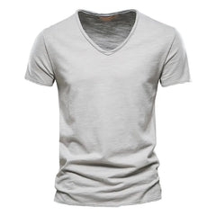 Fraser | Soft Cotton Summer T-Shirt – Light Grey
