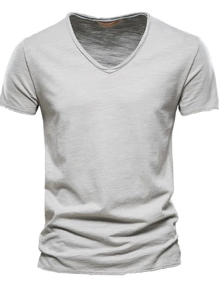 Fraser | Soft Cotton Summer T-Shirt – Light Grey