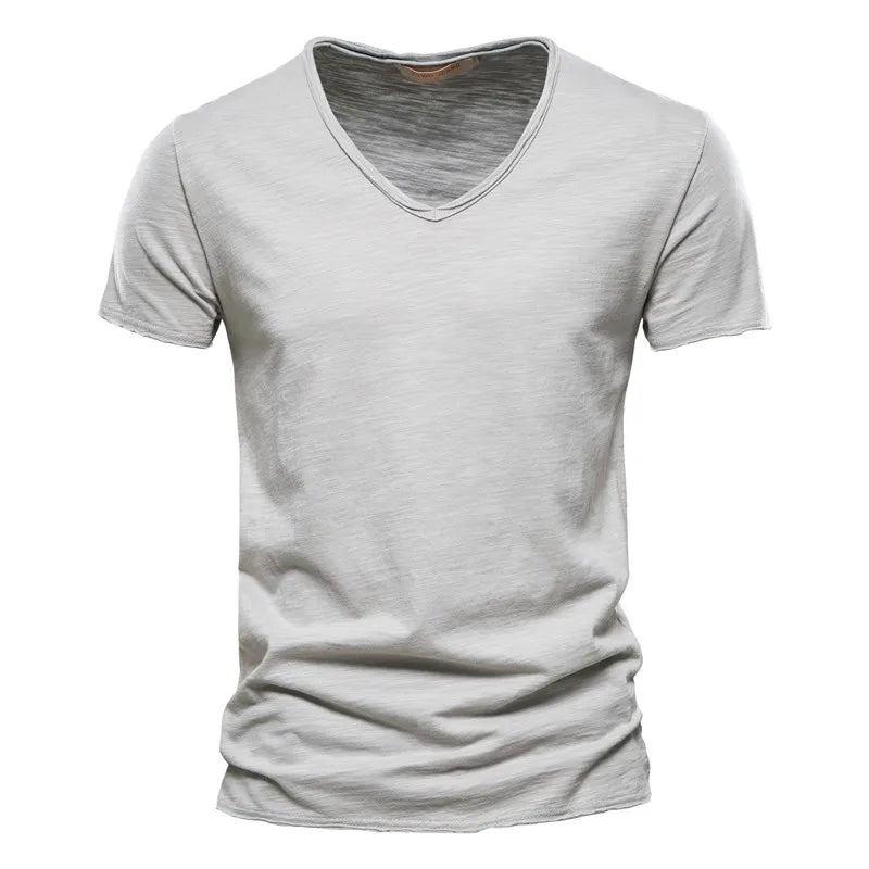 Fraser | Soft Cotton Summer T-Shirt – Light Grey