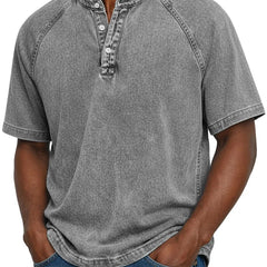 Archer | Men's Vintage Button-Up Shirt – Grey