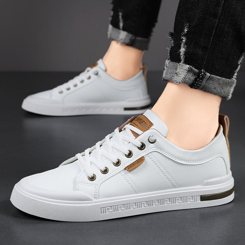 Griffin | Two-Tone Leather Court Sneakers