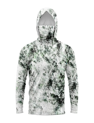 Keane | Men's Hooded Fishing Shirt with UPF 50+ – White Camo