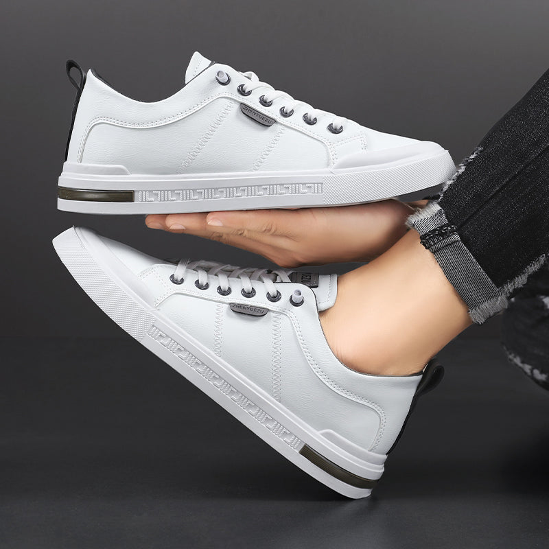Griffin | Two-Tone Leather Court Sneakers