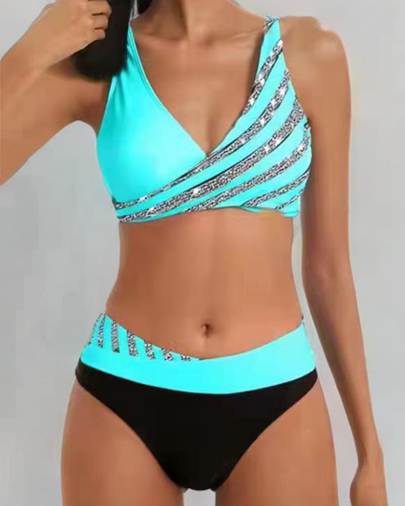 Tamsin | Boho Print Bikini with Adjustable Straps – Teal