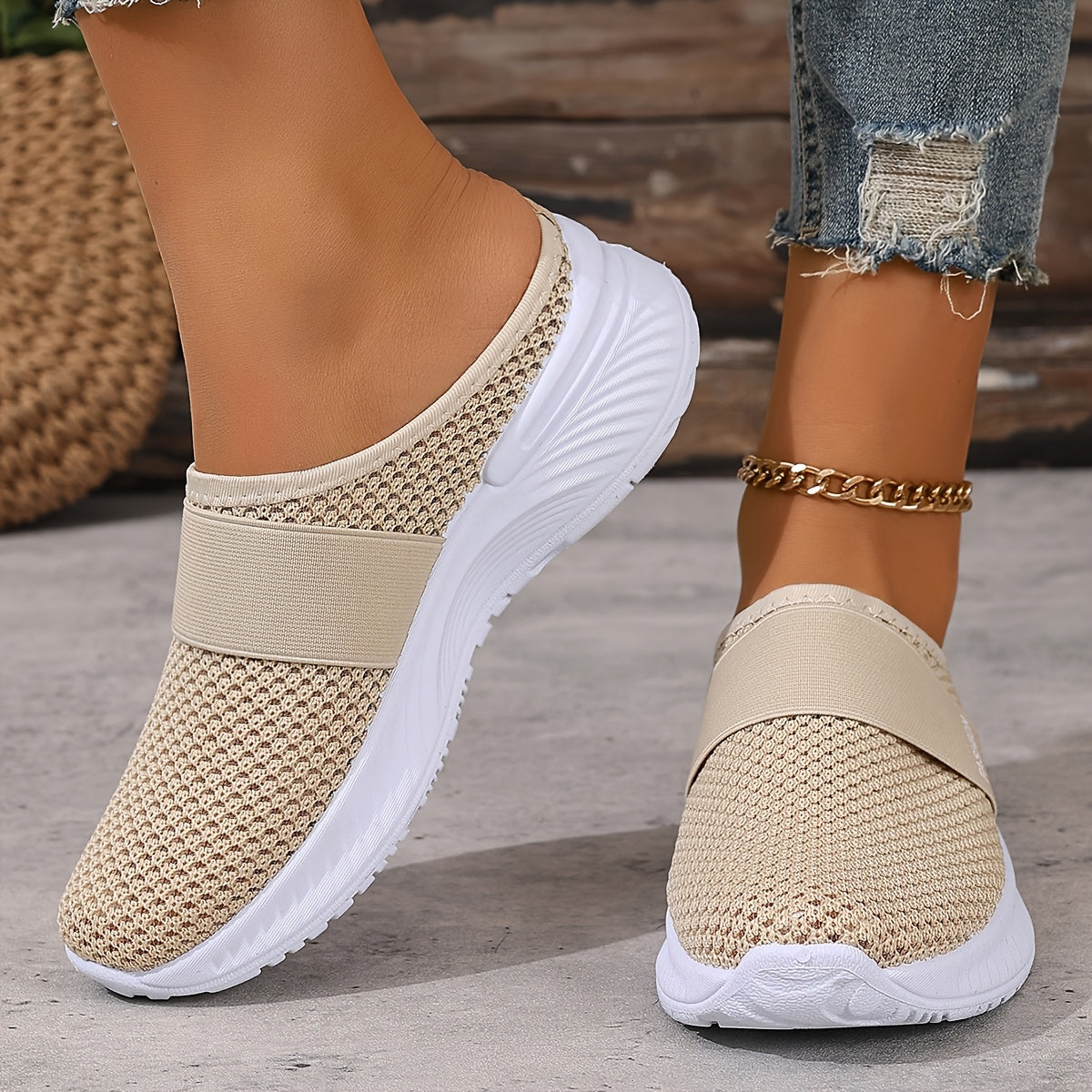 Fenella | Breathable Mesh Slip-On Sneakers