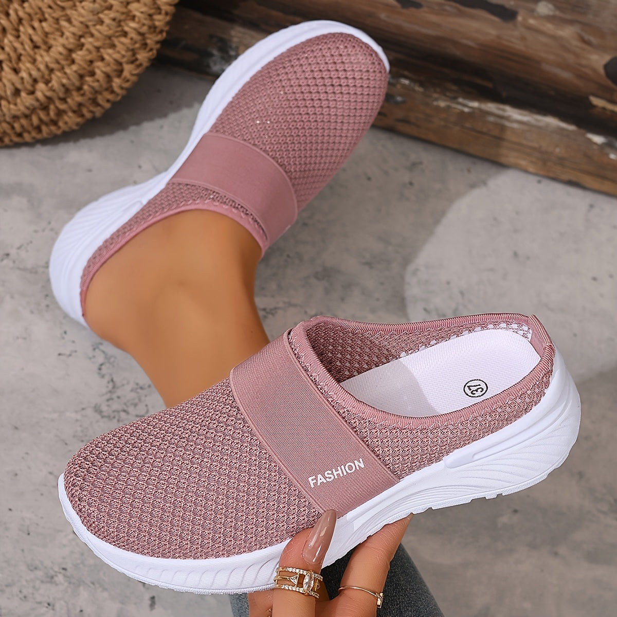 Fenella | Breathable Mesh Slip-On Sneakers