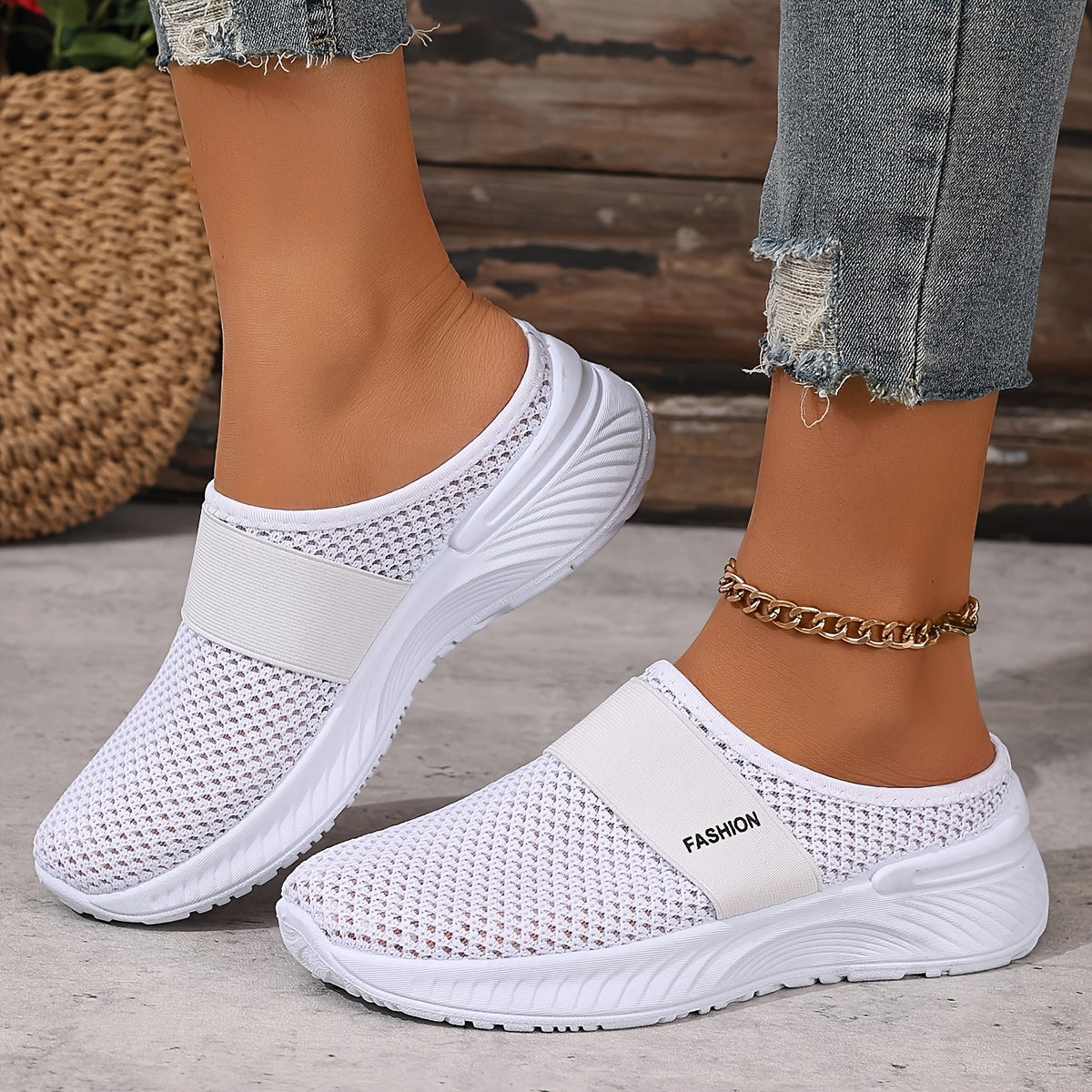 Fenella | Breathable Mesh Slip-On Sneakers