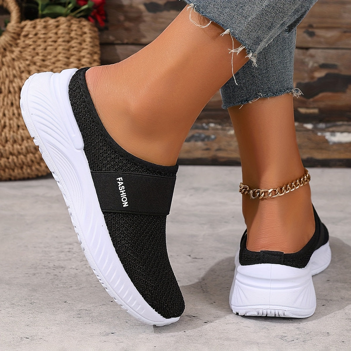 Fenella | Breathable Mesh Slip-On Sneakers