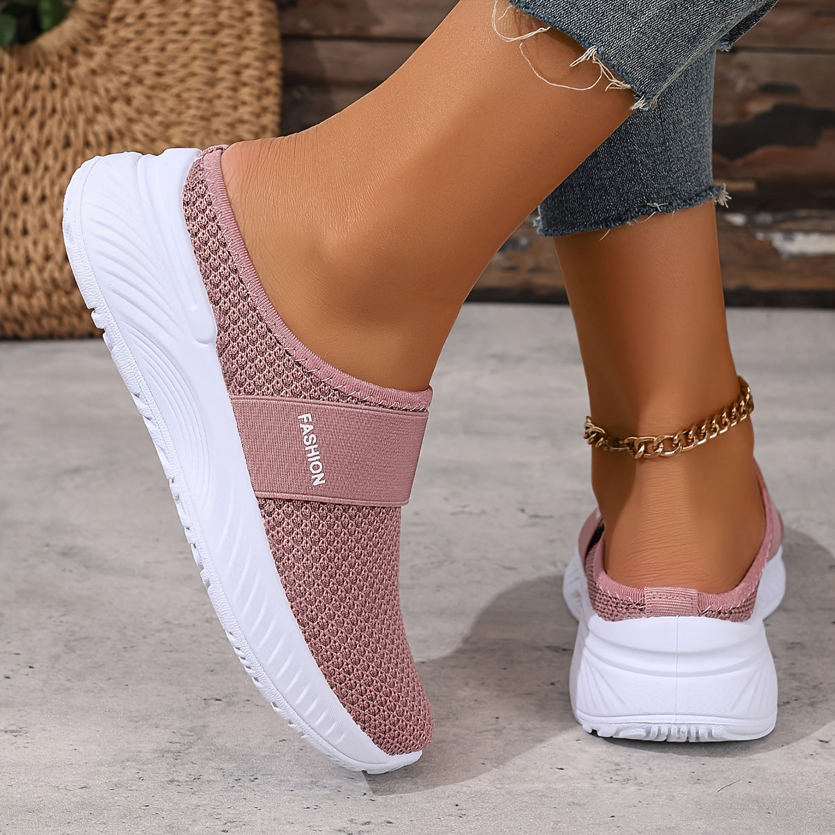 Fenella | Breathable Mesh Slip-On Sneakers