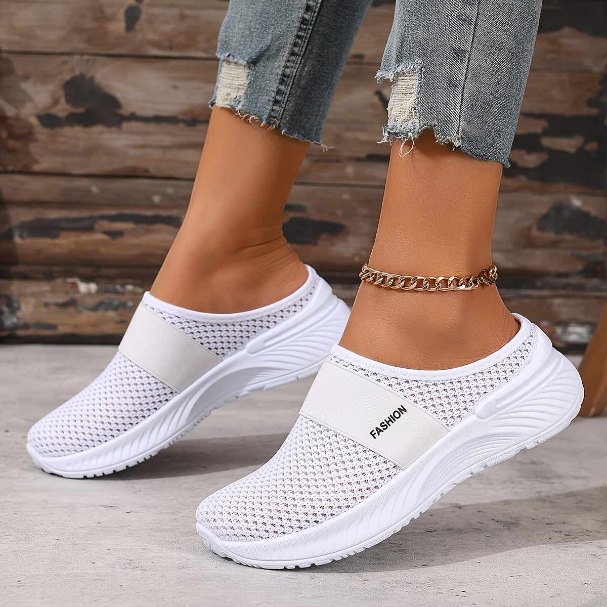 Fenella | Breathable Mesh Slip-On Sneakers